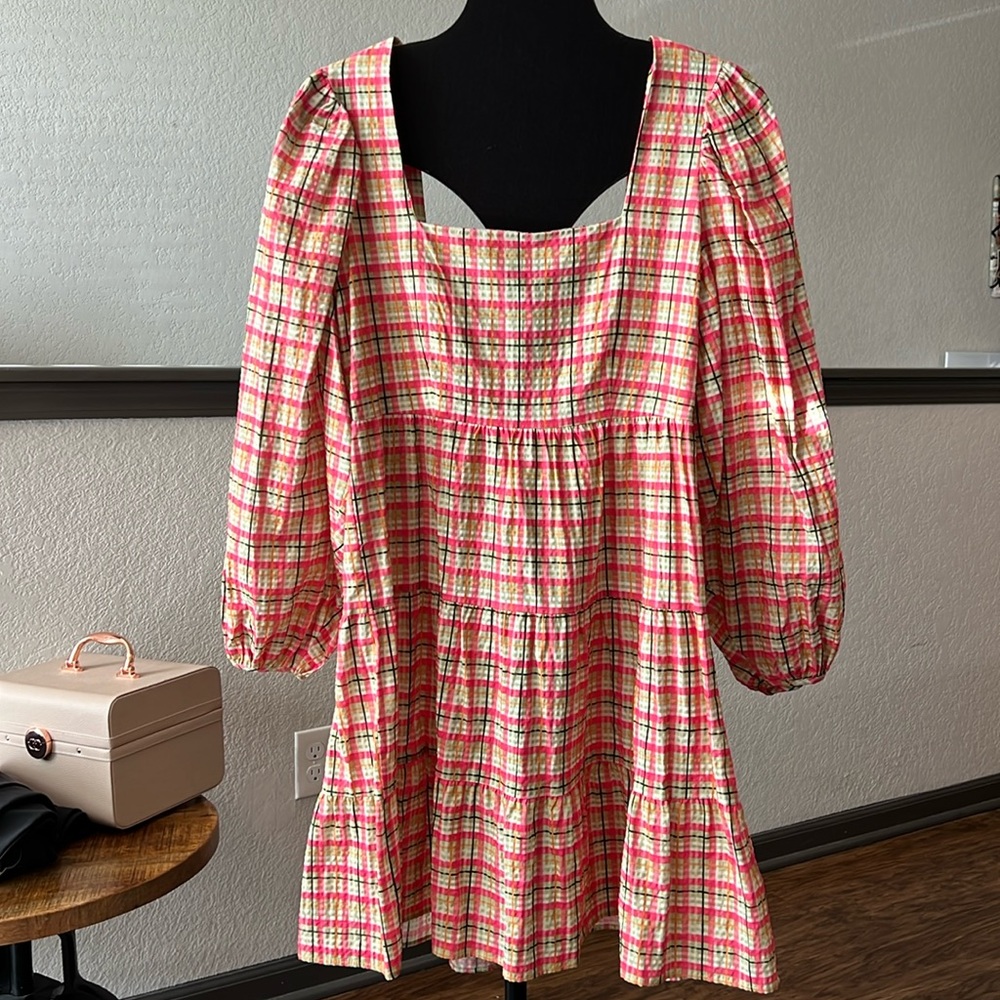 TOPSHOP - Pink / Lime dress